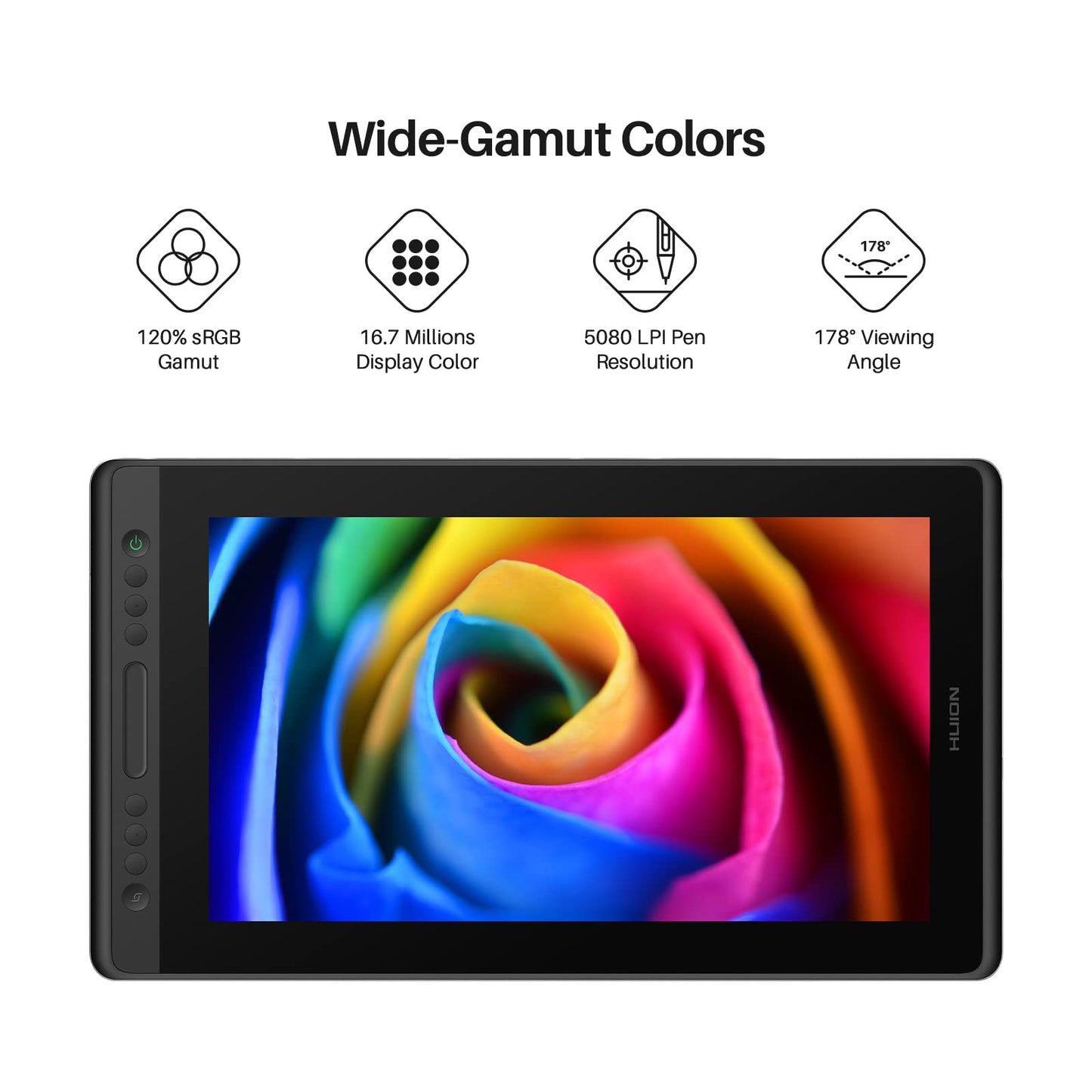 HUION Kamvas Pro 16 Anti-Glare Graphics Drawing Tablet Display