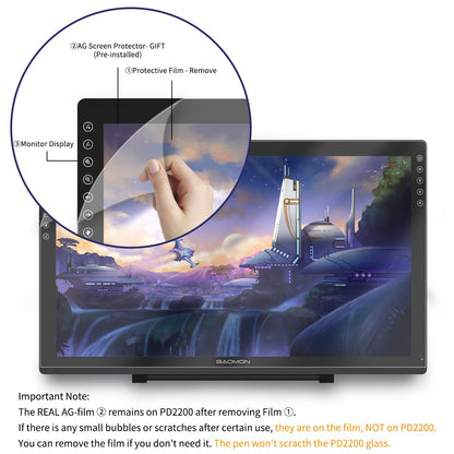 GAOMON PD2200 21.5-Inch Full-Laminated Drawing Tablet with Stand