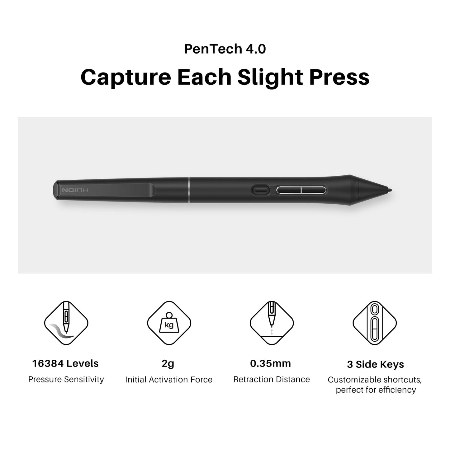 HUION Kamvas 13 Gen 3 Full-Laminated Drawing Tablet with Dual Dials