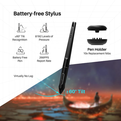 HUION Kamvas Pro 16 Anti-Glare Graphics Drawing Tablet Display