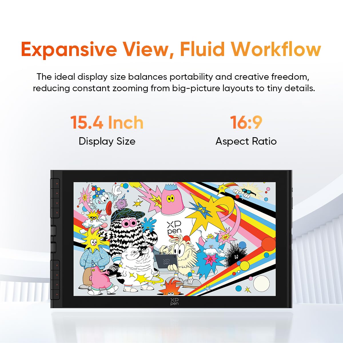 XPPen Artist 16 3rd Gen Pen Display with 16K Pressure Stylus