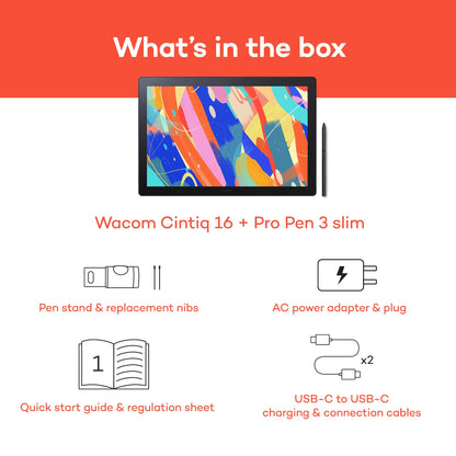 Wacom Cintiq 16 Professional Drawing Tablet with Pro Pen 3