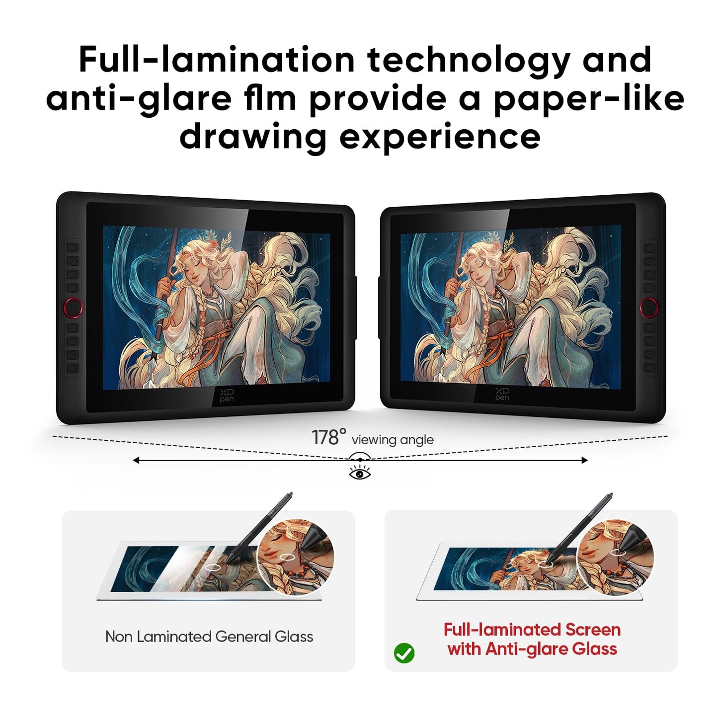 XPPen Artist 15.6 Pro V2 Digital Art Tablet with 16K Pressure Stylus